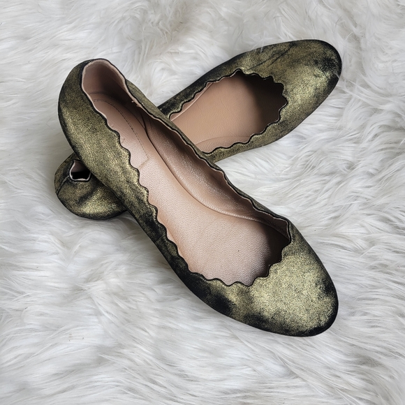Chloe Shoes - Chloe Lauren Scalloped Ballet Flats 39